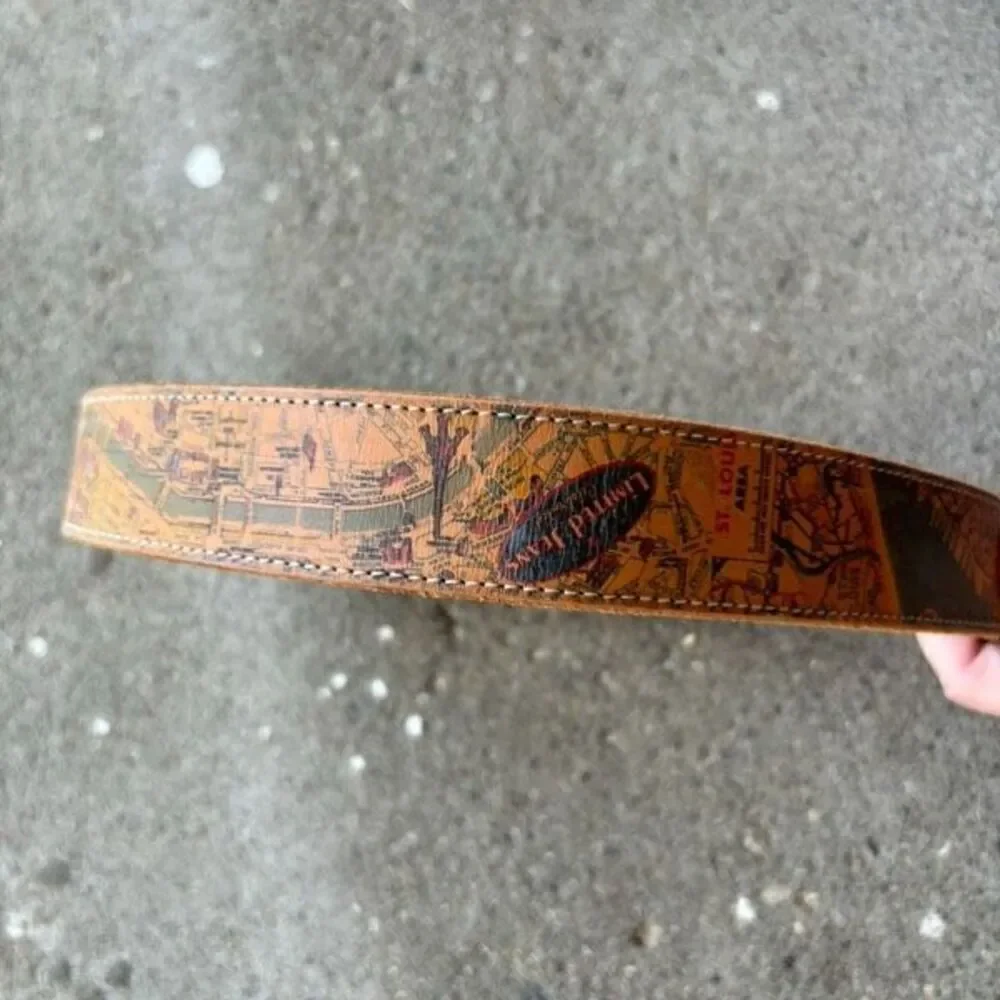 The Limited Size Small Genuine Leather Map Belt